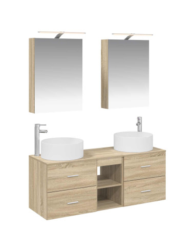Set di mobili per il bagno 5 pcs Rovere Sonoma