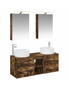 Set di mobili per il bagno 5 pcs Rovere Fumo