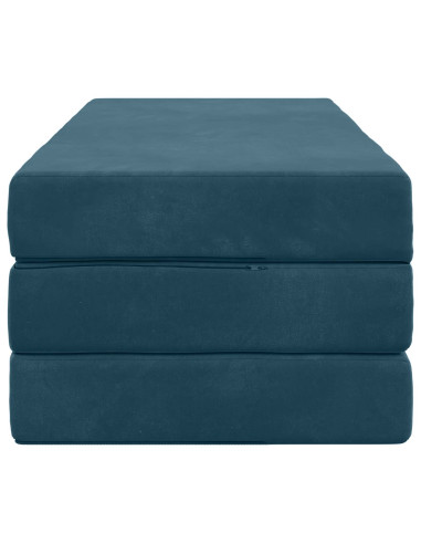 Divano Letto Pieghevole 140 x 67 x 45 cm Blu