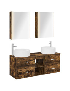 Set di mobili per il bagno 5 pcs Rovere Fumo
