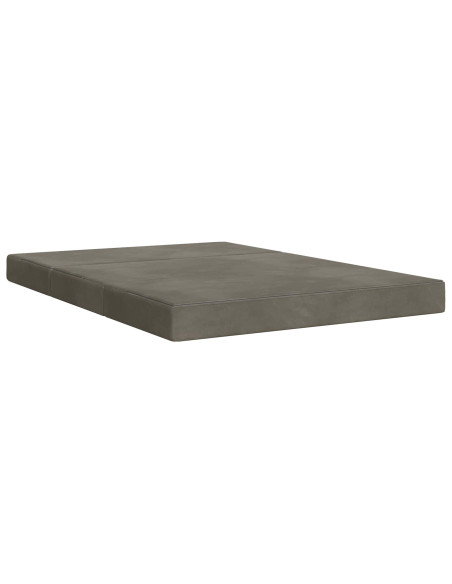Divano Letto Pieghevole 140 x 67 x 45 cm Grigio Chiaro