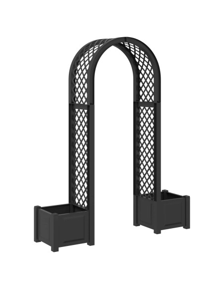 Arco di Rose con Vaso Antracite 168,5 x 43 x 207 cm PP