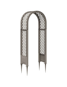 Arco di rose con punte Grigio 97 x 43 x 218 cm PP