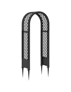 Arco di rose con punte Antracite 97 x 43 x 218 cm PP