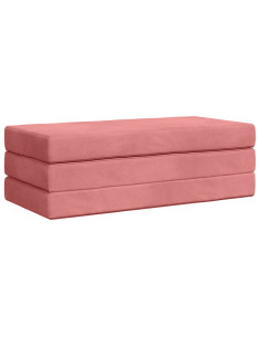 Divano Letto Pieghevole 140 x 67 x 45 cm Rosa 2