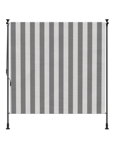 Tenda a Rullo Esterna Antracite e Bianco 100 x 270 cm