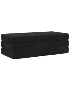 Divano Letto Pieghevole 140 x 67 x 45 cm Nero 2