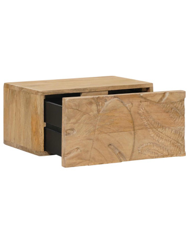 Comodino a muro fatto a mano Marrone Teak 40 x 30 x 20 cm