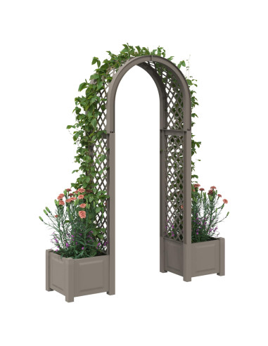 Arco di Rose con Vaso Grigio 168,5 x 43 x 207 cm PP