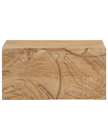 Comodino a muro fatto a mano Marrone Teak 40 x 30 x 20 cm