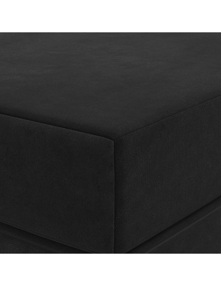 Divano Letto Pieghevole 140 x 67 x 45 cm Nero