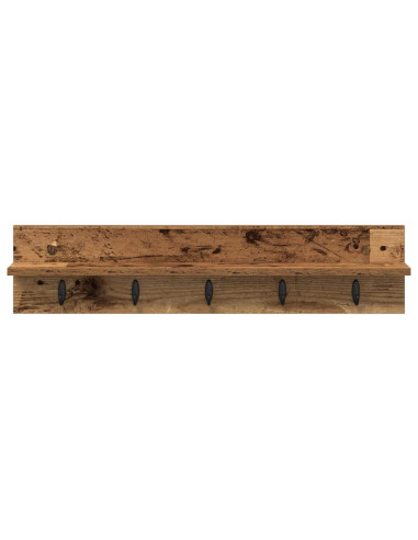Appendiabiti a muro Legno vecchio 80 x 10,5 x 18 cm