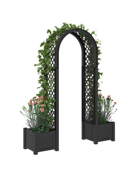 Arco di Rose con Vaso Antracite 168,5 x 43 x 207 cm PP