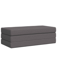 Divano Letto Pieghevole 160 x 67 x 45 cm Grigio Chiaro 2