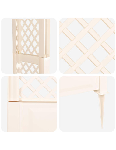 Arco di rose con punte Bianco 97 x 43 x 218 cm PP