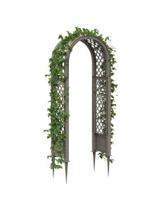 Arco di rose con punte Grigio 97 x 43 x 218 cm PP 2
