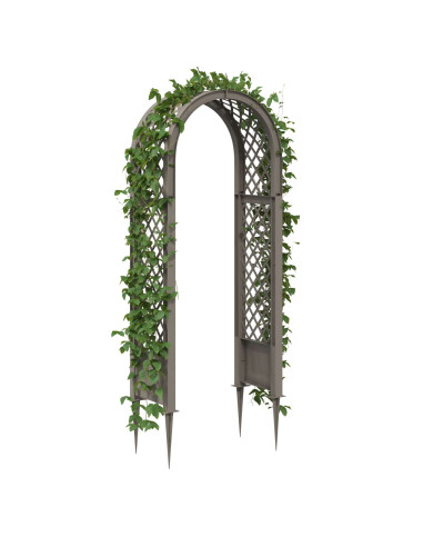 Arco di rose con punte Grigio 97 x 43 x 218 cm PP