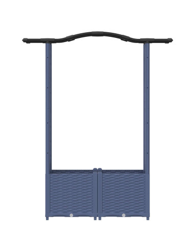 Letto Rialzato con Griglia e Tetto Grigio 125 x 40 x 138 cm PP