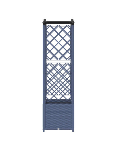 Letto Rialzato con Griglia e Tetto Grigio 125 x 40 x 138 cm PP