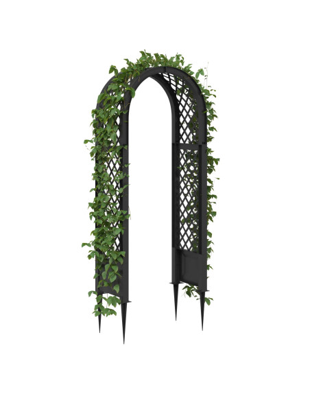 Arco di rose con punte Antracite 97 x 43 x 218 cm PP