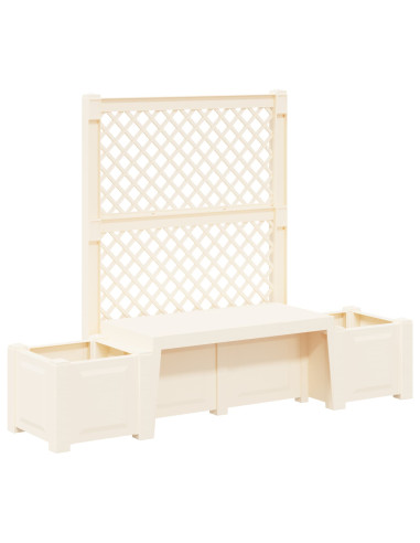 Panchina da Giardino Kopenhagen Bianco 173 x 49 x 135,5 cm PP