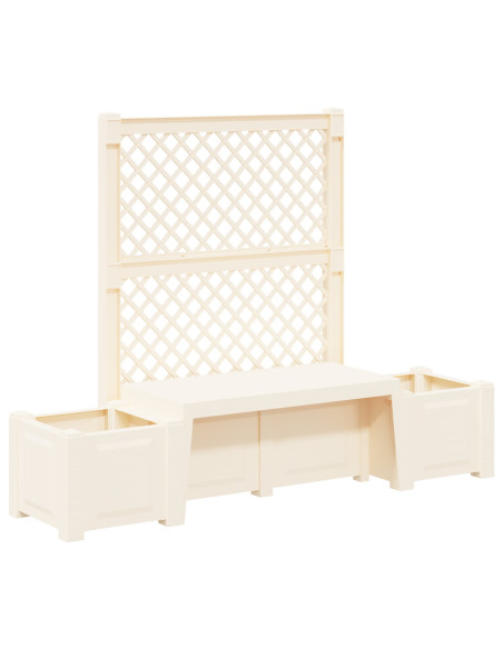 Panchina da Giardino Kopenhagen Bianco 173 x 49 x 135,5 cm PP