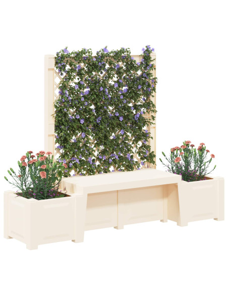 Panchina da Giardino Kopenhagen Bianco 173 x 49 x 135,5 cm PP