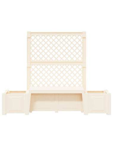 Panchina da Giardino Kopenhagen Bianco 173 x 49 x 135,5 cm PP