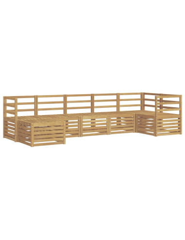Set di divani da esterno 7 pcs Bianco