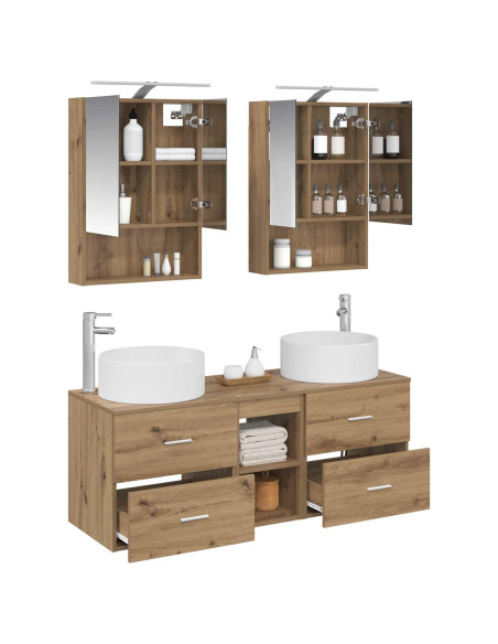 Set di mobili per il bagno 5 pcs Rovere Artigianale