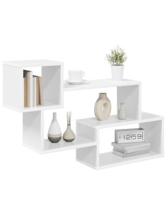Mensola sospesa A parete Bianco 87 x 20 x 55 cm 2