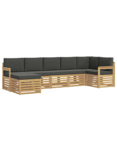 Set di divani da esterno 7 pcs Bianco e Antracite 2