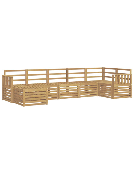 Set di divani da esterno 7 pcs Bianco