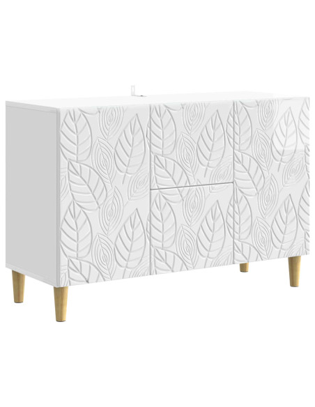 Credenza Bianco Lucido 89 x 34,5 x 60 cm Legno ingegnerizzato