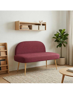 Panchina imbottita con schienale Rosso vino 110 x 60 x 76 cm