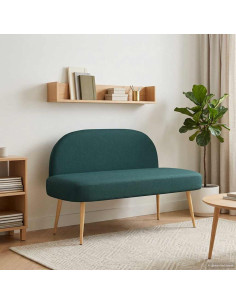 Panchina imbottita con schienale Verde scuro 110 x 60 x 76 cm