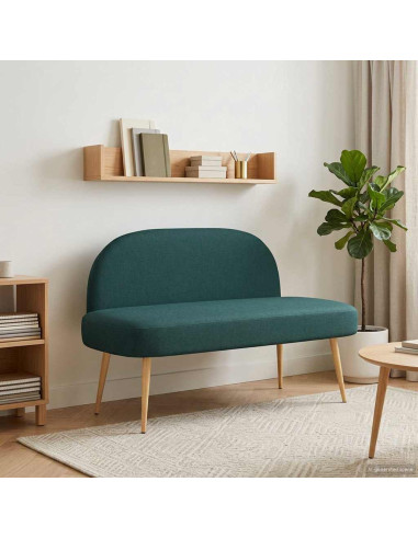 Panchina imbottita con schienale Verde scuro 110 x 60 x 76 cm