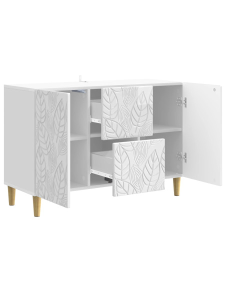 Credenza Bianco Lucido 89 x 34,5 x 60 cm Legno ingegnerizzato