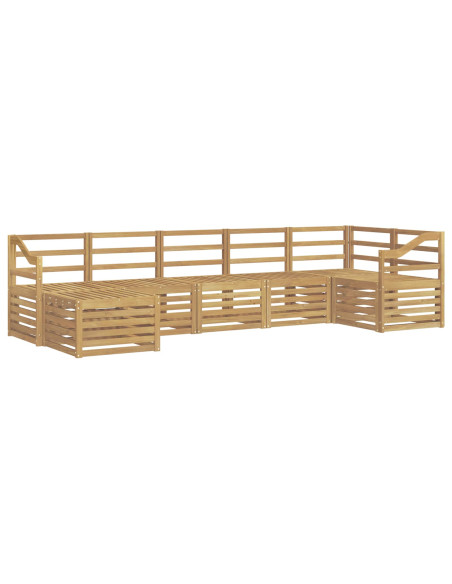 Set di divani da esterno 7 pcs Bianco