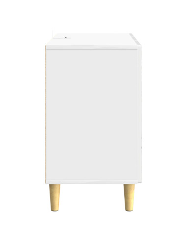Credenza Bianco Lucido 89 x 34,5 x 60 cm Legno ingegnerizzato