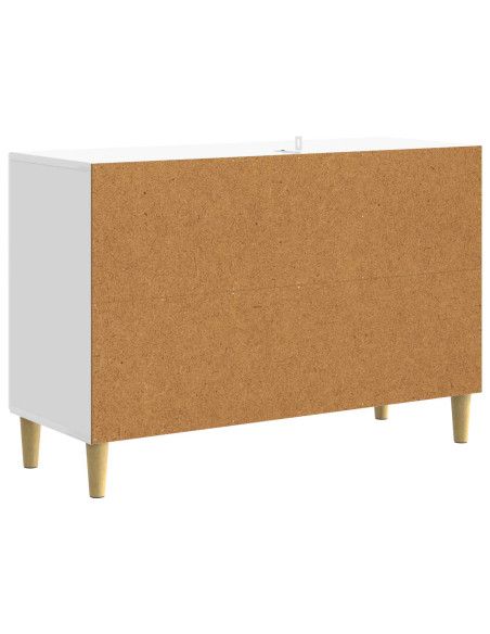 Credenza Bianco Lucido 89 x 34,5 x 60 cm Legno ingegnerizzato