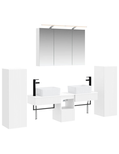Set di mobili per il bagno 6 pcs Bianco