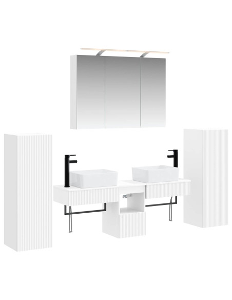 Set di mobili per il bagno 6 pcs Bianco