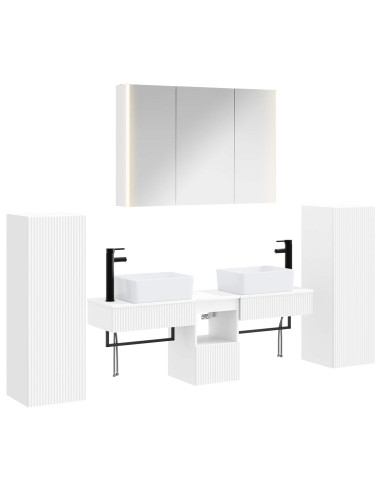 Set di mobili per il bagno 6 pcs Bianco