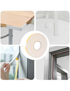 Nastro adesivo in schiuma Bianco 10mm x 10m Schiuma CR