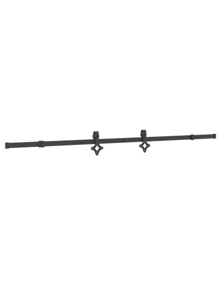 Porta scorrevole NARVIK Naturale e Nero 95 x 210 cm (213,5 cm)