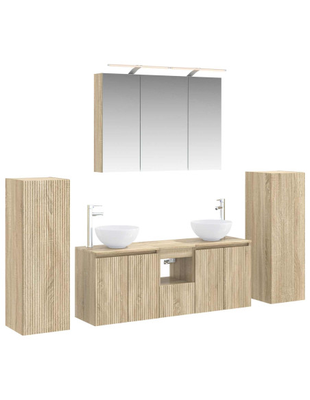 Set di mobili per il bagno 6 pcs Rovere Sonoma