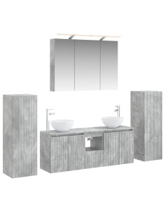 Set di mobili per il bagno 6 pcs Grigio Cemento