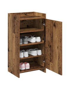Mobile per scarpe con porta Legno antico 48 x 36 x 92 cm 2