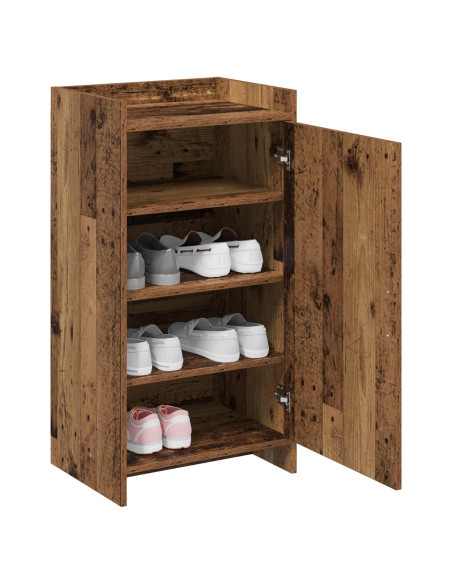 Mobile per scarpe con porta Legno antico 48 x 36 x 92 cm